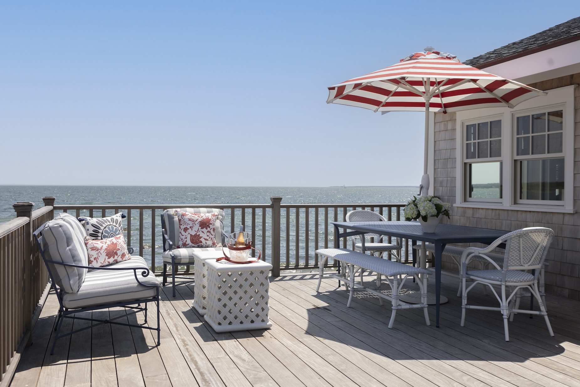 Beach Cottage Deck Ocean Front Mattapoisett Ma