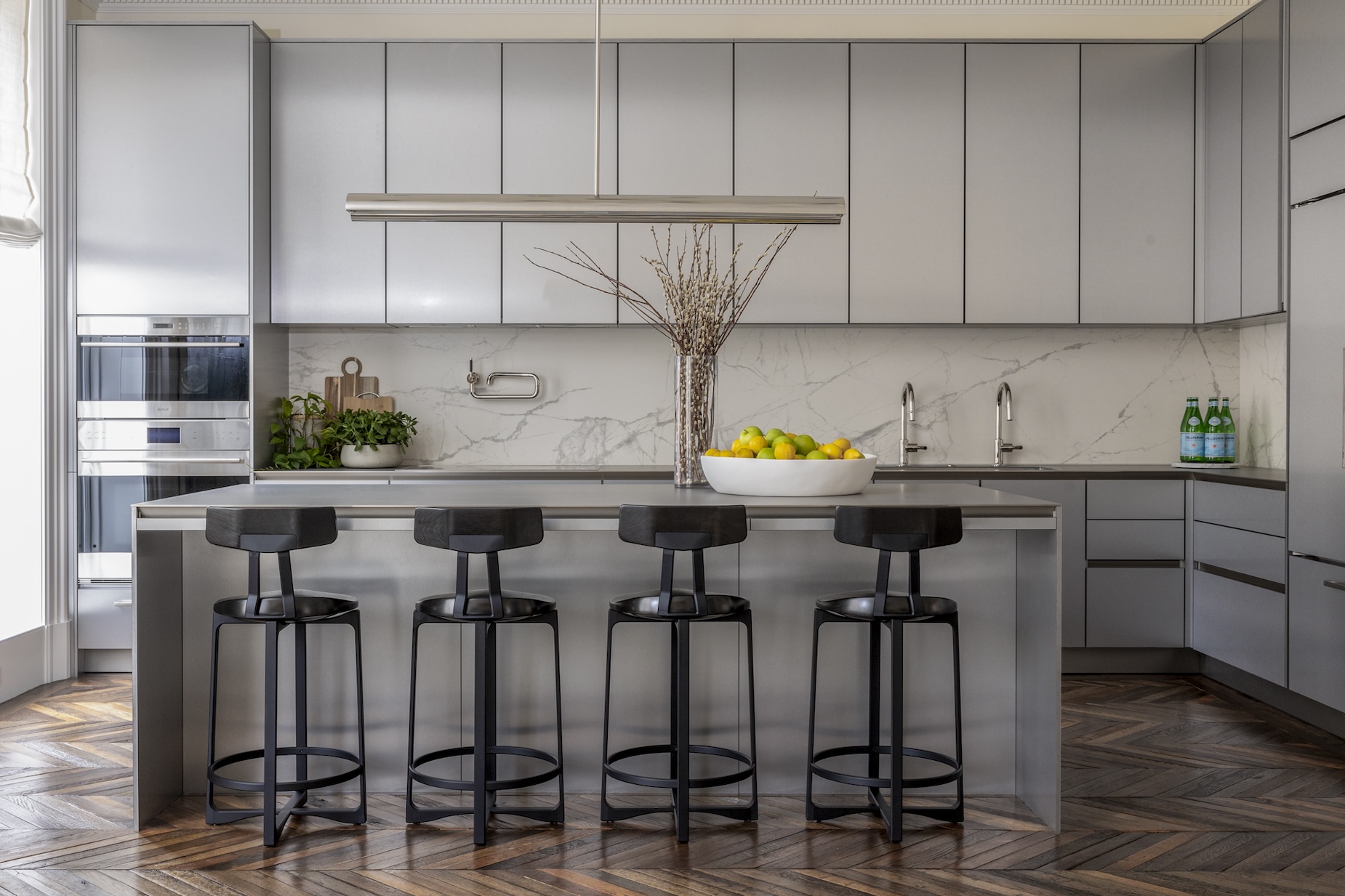 Boston Ma Townhouse Kitchen Stephanie King Design